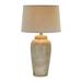 Ophelia & Co. Kimbrough 30.5" Table Lamp Alabaster/Linen, Crystal in Yellow | 30.5 H x 17 D in | Wayfair H6697SS