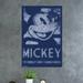 Trends International Mickey Mouse - Famous Paper Print in Blue | 34 H x 22.375 W x 0.125 D in | Wayfair POD14550