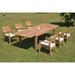 Rosecliff Heights Heer 7 Piece Teak Outdoor Dining Set Wood/Teak in Brown/White | 30 H x 82 W x 40 D in | Wayfair 06ECE0D6D7894669B0006F0F03BF3347