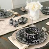 Charlton Home® Camargue 16 oz. Handmade Pottery Soup Bowl Ceramic/Earthenware/Stoneware in Black/White | 3 H in | Wayfair