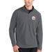 Men's Antigua Gray/Gray Pittsburgh Steelers Glacier Quarter-Zip Pullover Jacket