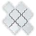 Mango Tile Britania 10" x 10" Glass Arabesque Mosaic Wall & Floor Tile Mixed Material/Glass in Gray/White | 10 H x 10 W x 0.39 D in | Wayfair MG960