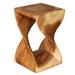 World Menagerie Lebofsky Wood Twist Accent Stool Wood in Brown | 20 H x 11 W x 11 D in | Wayfair D3A8F711F93B4AAA8261A3F4EFB88480