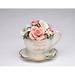 Ophelia & Co. Kuykendall Special Mom Flower Cup & Saucer Music Box Sculpture Porcelain/Ceramic in Pink | 4.75 H x 4.63 W x 5.13 D in | Wayfair