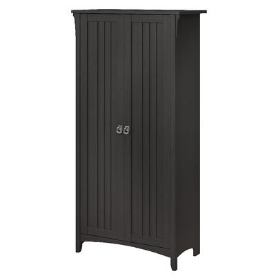 Bush Furniture Salinas Bathroom Storage Cabinet w/ Doors in Vintage Black - Bush Furniture SAL015VB