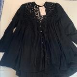 Free People Tops | Free People Black Loose Top | Color: Black | Size: S