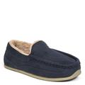 Deer Stags Slipperooz Lil Spun Cozy Moccasin - Boys 4 Youth Navy Slipper Medium