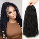 Passion Twist Hair 7 Packs/Lot 18 Inch Water Wave Crochet for Passion Twists Long Bohemian Hair Braiding ShowJarlly Passion Twist Crochet Hair Braids Synthetic Hair Extensions (1#)