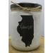 Gracie Oaks Illinois State Orange Clove Scented Jar Candle Paraffin in Black | 4.25 H x 3.25 W x 3.25 D in | Wayfair