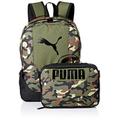 PUMA Kids' Evercat Backpack & Lunch Kit Combo Backpack, Olive, One Size