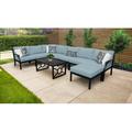 Madison Ave. 9 Piece Sectional Seating Group w/ Cushions Metal in Black kathy ireland Homes & Gardens by TK Classics | Outdoor Furniture | Wayfair