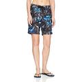 Kanu Surf Women's UPF 50+ Active Printed Swim and Workout Board Short, Hayley Charcoal, 14