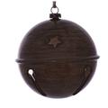 Vickerman 622803 - 3" Pewter Wood Grain Bell Christmas Tree Ornament (6 pack) (MC198087)