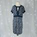 Michael Kors Dresses | Michael Michael Kors Navy Paisley Keyhole Dress | Color: Blue/White | Size: L