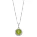 "RADIANT GEM Sterling Silver Peridot & Diamond Accent Round Halo Pendant Necklace, Women's, Size: 18"", Green"