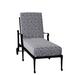 Woodard Wiltshire 79.3" Long Reclining Single Chaise Metal in Black | 25 H x 28.25 W x 79.25 D in | Outdoor Furniture | Wayfair 4Q0470-92-43C