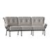 Woodard Terrace 114" Wide Patio Sofa w/ Cushions Metal in Blue/Black | 38 H x 114 W x 48 D in | Wayfair 790064-92-87N