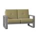 Woodard Vale 58.5" Wide Loveseat Metal in Gray/Brown | 36.25 H x 58.5 W x 34.5 D in | Outdoor Furniture | Wayfair 7D0419-72-27Y