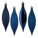 Vickerman 569351 - 5.5" Midnight Blue 4 Assorted Finish Drop Christmas Tree Ornament (8 pack) (N500131)