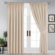 Yorkshire Bedding Thermal Blackout Curtain 90 x 90 Pencil Pleat Noise Reducing Tape Top Insulated, Sunlight Blocker, Dark and Plain Cream Curtains for Bedroom Decor + 2 Tie Backs (228 x 228 cm)