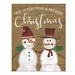 The Holiday Aisle® Strausbaugh We Wish You a Merry Christmas Snowmen Easelback Decorative Plaque Wood in Brown | 10 H x 8 W x 0.5 D in | Wayfair