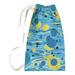 East Urban Home Mcguigan Paint Swirls Laundry Bag Fabric in White/Blue/Yellow | 36 H in | Wayfair 690E025A722247C2B7EBBF07DD70F08C