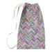 East Urban Home Mcguigan Herringbone Laundry Bag Fabric in Green/White/Indigo | Medium (36" H x 28" W x 1.5" D) | Wayfair