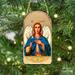 The Holiday Aisle® Inspirational Icon Saint Gabriel The Archangel Wooden Photo Ornament Wood in Brown | 5 H x 3.5 W x 0.75 D in | Wayfair 87040