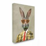 Ebern Designs Chantra Rabbit Man Portrait Wall Décor Canvas | 30 H x 24 W x 1.5 D in | Wayfair B729FC12A7BB4BE29CA46A84E06D30E3