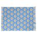 Blue/White 54 x 1 in Area Rug - East Urban Home Mcguigan Koi Fish & Waves Blue/Beige Area Rug Chenille | 54 W x 1 D in | Wayfair