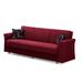 Charlton Home® Palmeri 88" Round Arm Sleeper Metal in Red | 34 H x 88 W x 34 D in | Wayfair 67CE8F186B0B4DB6BAE2D15C8C0CD6B3