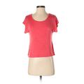 Charlotte Russe Short Sleeve Top Pink Scoop Neck Tops - Women's Size X-Small