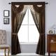 Regal Home Collections Curtain, Polyester, Brown, 54"X84" 5PCs. Window Set