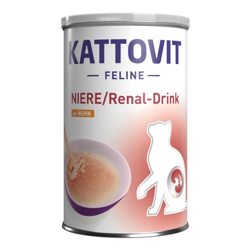 12x135ml Kattovit Drink Niere/Renal mit Huhn Ergänzungsfutter für Katzen