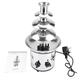 Chocolate Fountains,4 Tiers Electric Chocolate Fountain Mini Stainless Steel Fondue Waterfall Melting Machine for Cooking Commercial Household Wedding Birthday Christmas,14.6×8.7×16.9 inch