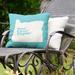 East Urban Home Indoor/Outdoor Throw Pillow Polyester/Polyfill blend in Green/Blue | 16 H x 16 W x 3 D in | Wayfair