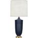 Robert Abbey Michael Berman Hadrian 28.75" Table Lamp Ceramic/Linen/Metal in Blue/Yellow | 28.75 H x 13.5 W x 13.5 D in | Wayfair MMB27