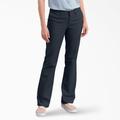 Dickies Women's Flex Slim Fit Bootcut Pants - Dark Navy Size 6 (FP121)