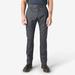 Dickies Men's Skinny Fit Double Knee Work Pants - Charcoal Gray Size 28 30 (WP811)