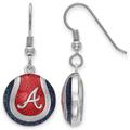 Women's Atlanta Braves Sterling Silver Enameled Baseball Earrings