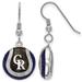 Women's Colorado Rockies Sterling Silver Enameled Baseball Earrings