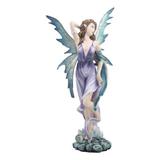 World Menagerie Holice Celestial Tao Wind Elemental Fairy Garden Resin/Plastic in Blue | 11 H x 6 W x 4 D in | Wayfair