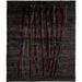 Black/Brown 72 W in Rug - Brayden Studio® One-of-a-Kind Avia Hand-Knotted Traditional Style Black 6' x 9' Wool Area Rug Wool | Wayfair