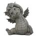 World Menagerie Dogra Whimsical Garden Dragon Morning Yoga Stretch Figurine Resin in Gray | 10 H x 9 W x 6 D in | Wayfair
