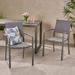 Wrought Studio™ Westman Patio Dining Armchair, Metal in Gray | 34.5 H x 25.25 W x 21.75 D in | Wayfair 3E6E45B19EC34BEBBC5F122E24493F4F