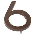 Montague Metal Products Inc. 4 in. Flat Floating Mount House Number Metal in Brown | 4 H x 2.88 W x 0.31 D in | Wayfair MHN-04-F-SD1-6