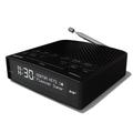 DAB+ DAB Digital FM Radio, Dual Alarm Clock, BT 5.0, USB Moblie Charger, Mains & Battery Power, Headphone aux (AZATOM Horizon Black)