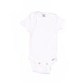 Gerber Short Sleeve Onesie: White Solid Bottoms - Size 0-3 Month