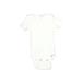 Gerber Short Sleeve Onesie: White Solid Bottoms - Size 0-3 Month