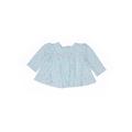 Little Me Long Sleeve Top Blue Ruffles Tops - Kids Girl's Size 12